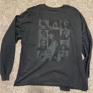 Taylor Swift Gray The Eras Tour Graphic Long Sleeve Tee